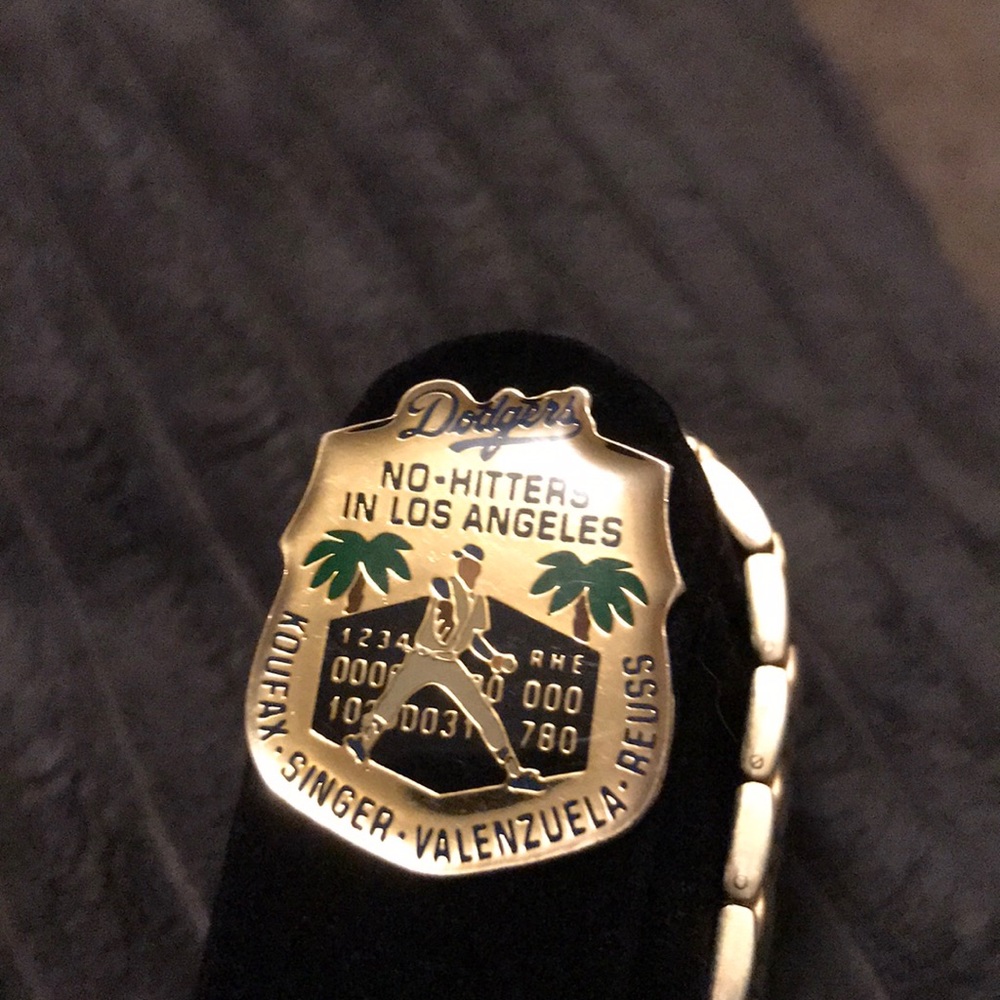 GoldPlated&SliverWristBand&LADodgersPin 1991 #4of6